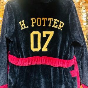 H. Potter Kids Pajama Robe - Black and Red